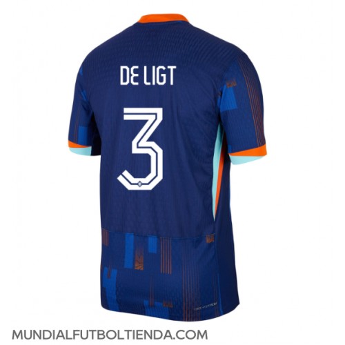 Camiseta Países Bajos Matthijs de Ligt #3 Segunda Equipación Replica Eurocopa 2024 mangas cortas